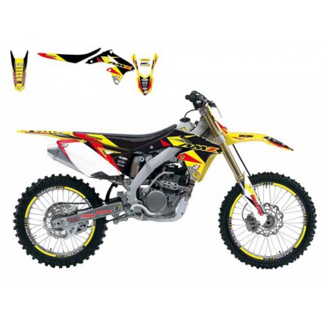 Kit plastique UFO Suzuki 450 RM-Z 14-17 jaune/noir (couleur