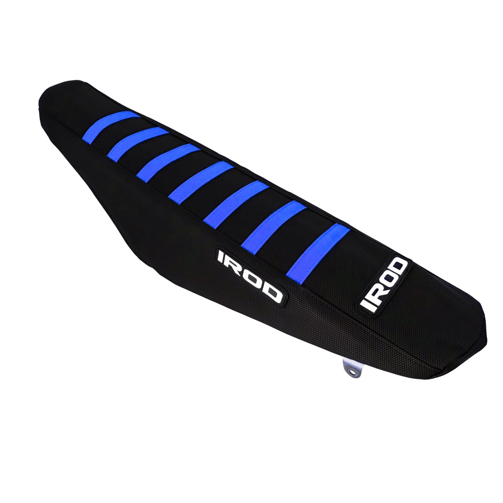 Housse de selle Yamaha YZ Noir / Bleu - Bandes rouges